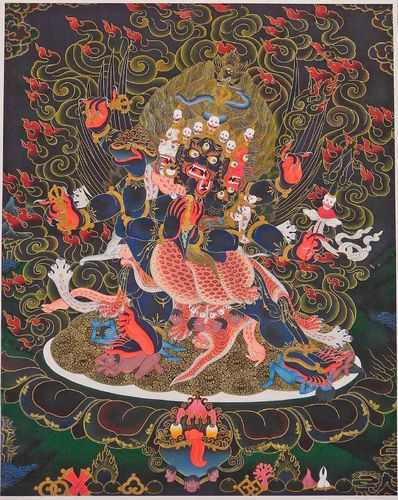 Vajrakilaya Dorje-Phurba - Thangka - Hochwertiger Leinwanddruck