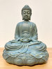 Amithaba Buddha aus Polyresin, ca. 29 cm, grün