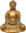 Bronzefarbener Amithaba Buddha aus Polyresin, ca. 22 cm