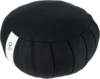 Meditationskissen Zafu XL, schwarz mit weisser Schlaufe